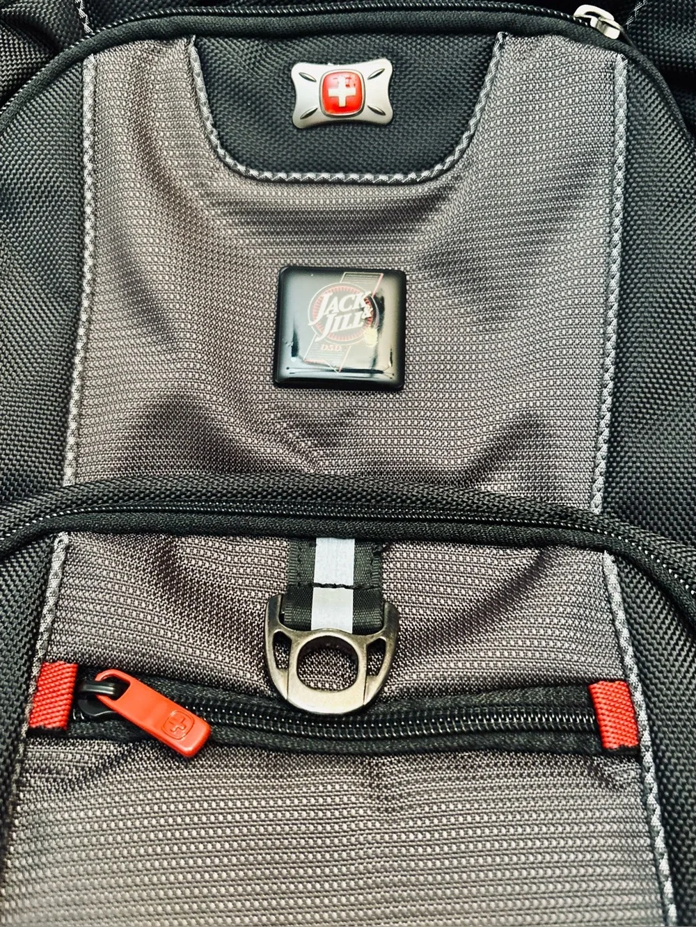 Wenger Pillar Black Laptop Backpack with Trolley Strap and Case base -NWT